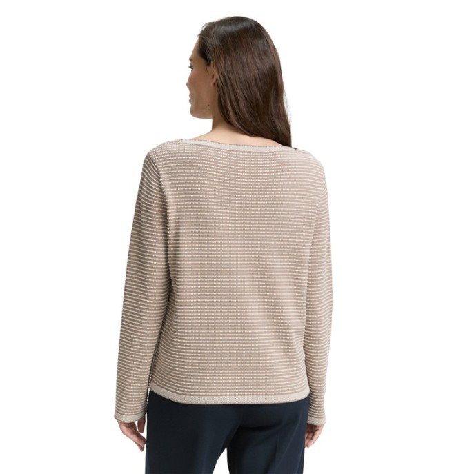 Tom Tailor pullover dotjes Latte ecru